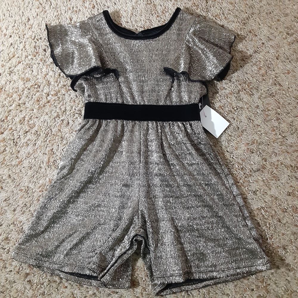 Art Class Metallic Gold Toddler romper! NWT!